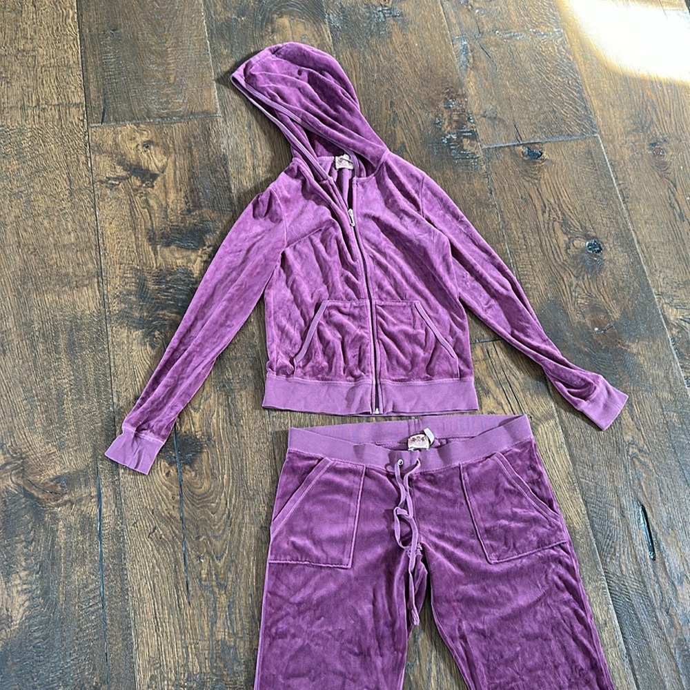 Purple Velour Juicy Couture Track Suit